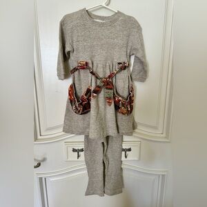 Beige Waffle Knit Darling Top and Matching Pants